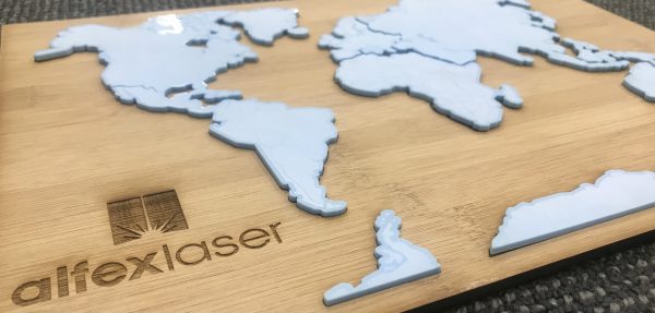 Alfex Laser Cut World Map